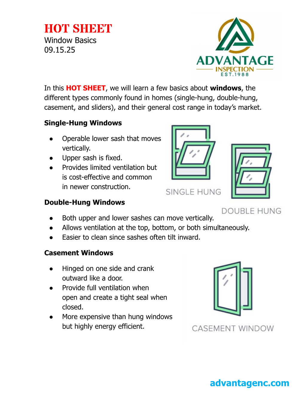 Window Details Basics by Advantage Inspection